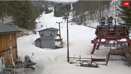 Snow is Falling at Wolf Ridge Ski Resort