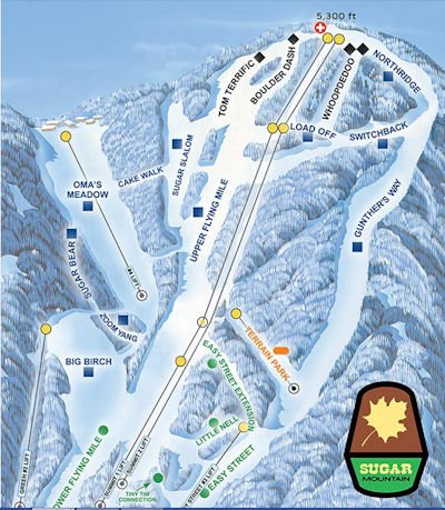 gunther's way ski slope at Sugar Mountain