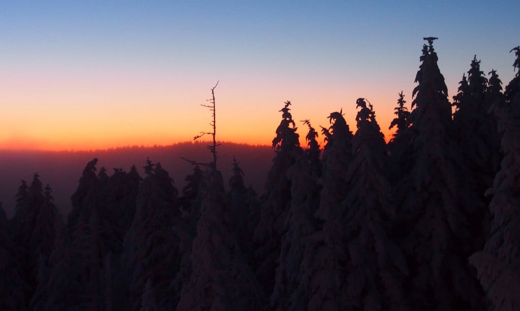 snowshoe mountain sunset