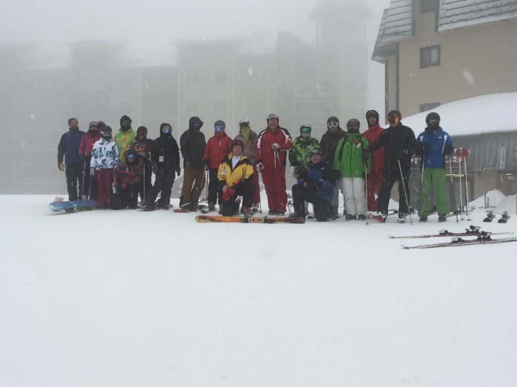 skisoutheast 2015 summit first tracks on Sunday morning at snowhoe