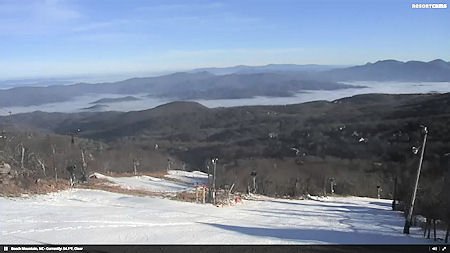 Beech Mountain this morning from the Summit Webcam