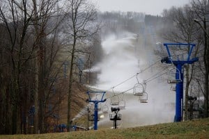 60 snowguns aimed at one trail on Winterplace