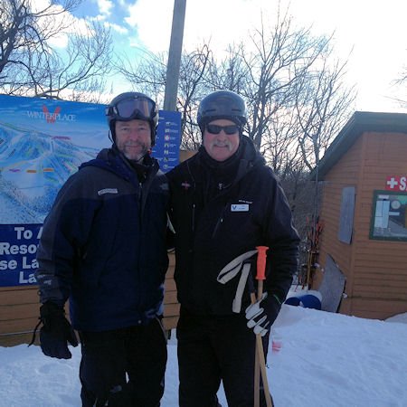 That's my dad on the left with his buddy Tom Wagner of Winterplace Resort on the right.