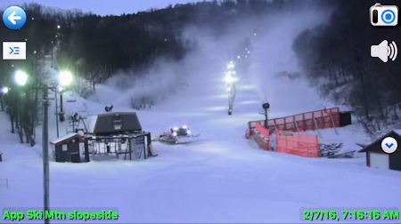 Appalachian was among the resorts that were bombing the slopes with manmade snow this morning!