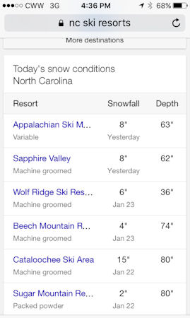 Google reflects these errant reportings as "SNOWFALL"