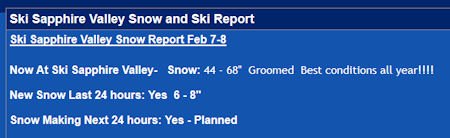 Notice Sapphire's report today reflecting 6-8" of new snow.