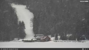 It is still snowing this morning at Snowshoe!