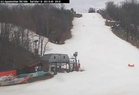 View of Appalachian Ski Mountain at 9:45am