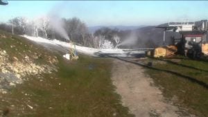 Sugar Mountain was able to make some snow overnight.