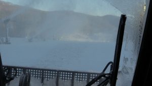 Visibility can be a bit hairy on the slopes when all of the snowguns are blasting. Click to enlarge!