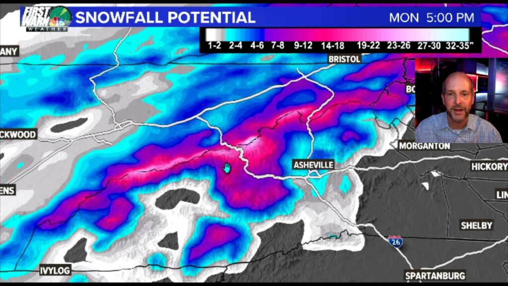 Special Ski Southeast forecast update as out first big storm moves in tonight and Monday.
