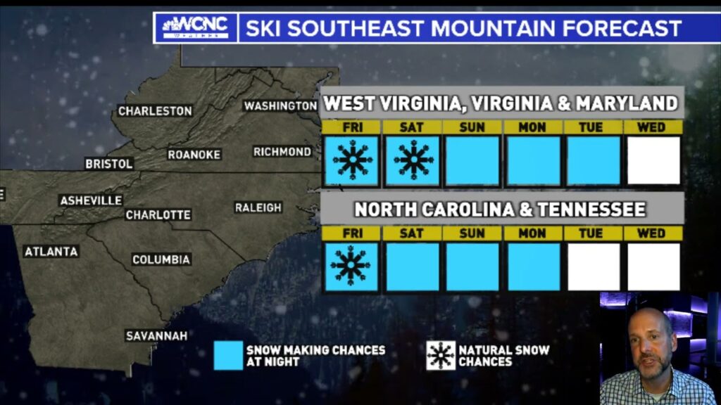 Ski Southeast Forecast for 2/17/2022: The cold and light snow returns for President's Day Weekend.
