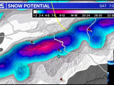 Ski Southeast Forecast for Jan 10, 2022: Northwest flow event and cold air for the holiday weekend.