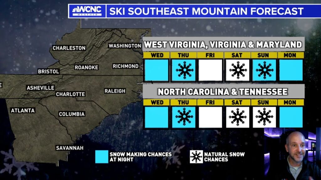 Ski Southeast Forecast for the 1st days of 2024. More snow!